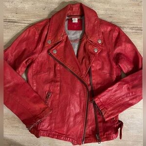 Vintage Levi’s leather look Jean jacket